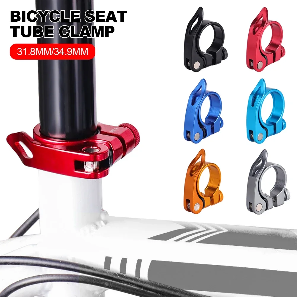 31.8/34.9mm Alloy Bike Seat Clamp Aluminium Quick Release Mountain MTB BMX Road Bike bicycle Seatpost Clamp