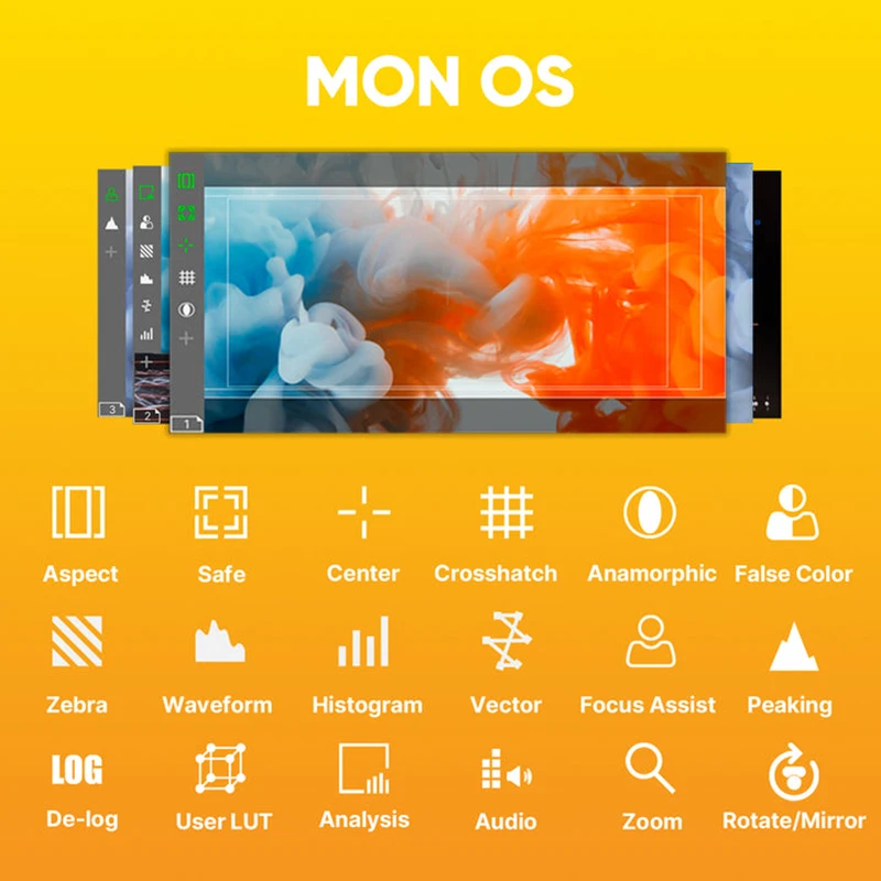 Osee T5+ 5.5 Inch 1000nits 4K HDMI-compatible DSLR Camera Field Monitor with 3D LUT HDR Wide Color Gamut Video Monitor