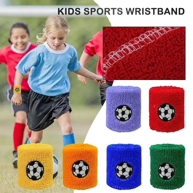 6PCS Colorful Sport Wristband For Children Sweatband Wrist