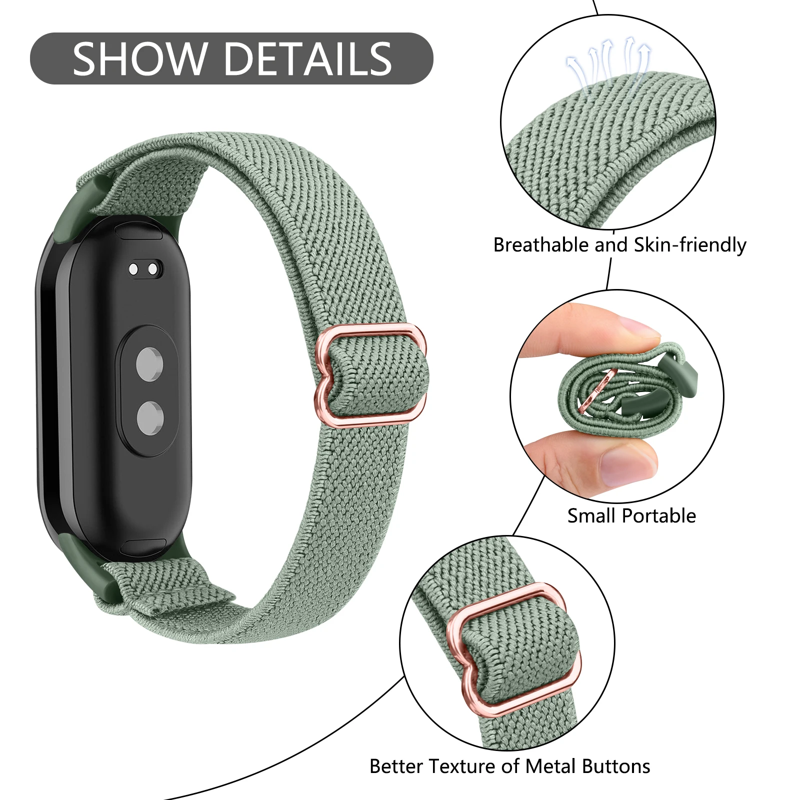 Elastic Nylon Strap - Versatile Watchband Replacement Bracelet Accessory