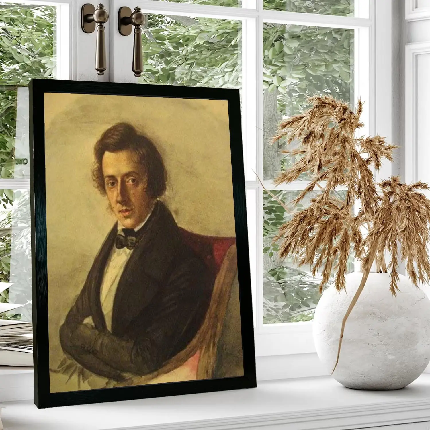 Pôster de arte em tela de Frederic Chopin e arte de parede, impressão de imagem, decoração moderna de quarto familiar, pôsteres, pintura decorativa