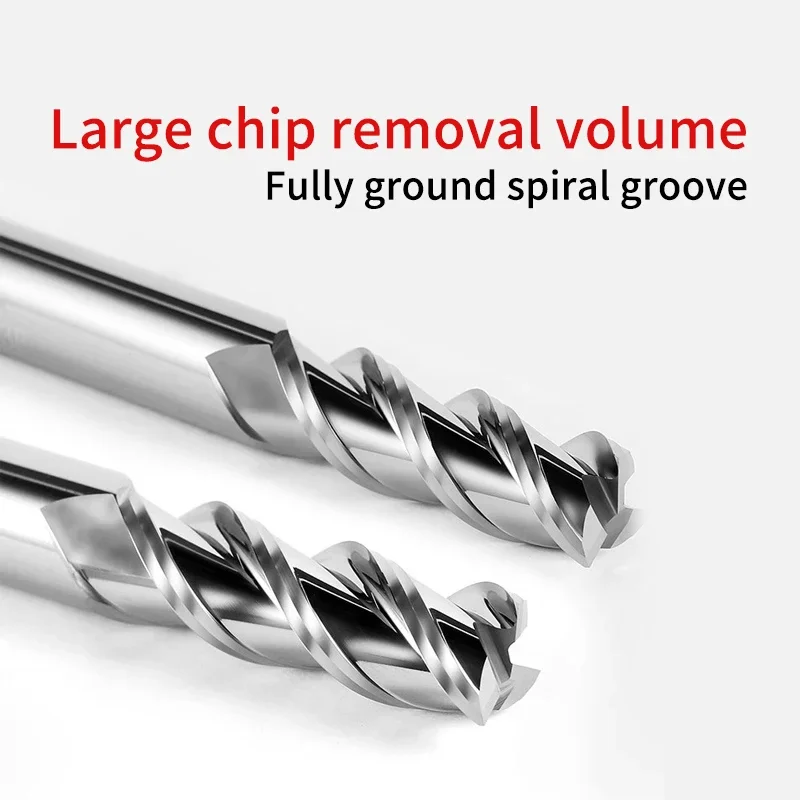 3F End Mill Aluminum 4mm 6mm 8mm 10mm 12mm 14mm 16mm 18mm 20mm HRC55 Carbide Milling Cutter Tungsten Steel Endmills CNC Tools