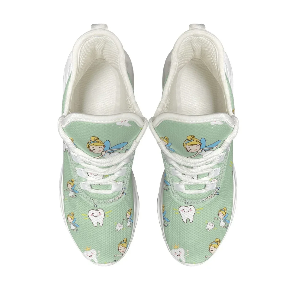Cartoon Dental Fairy Designer Ladies Sneakers Summer Non-Slip Lightweight Flat Walking Shoes Travel Work Casual Shoes New