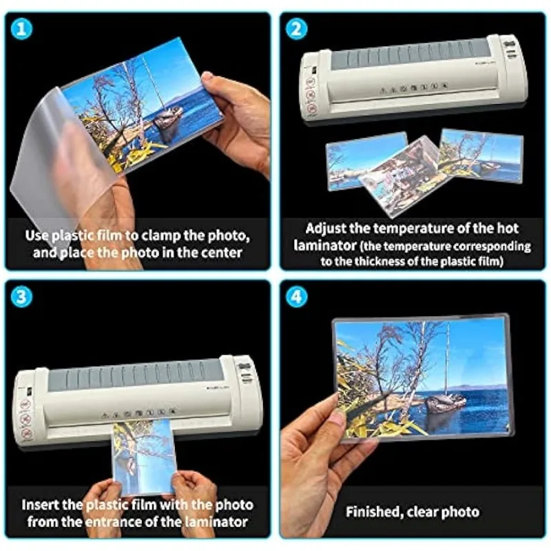 Thermal Laminating Pouches 150 Pcs 2Mil Clear Laminating Pouch Film Photo Protecting Sheets Hot Laminate Pouches Sheets