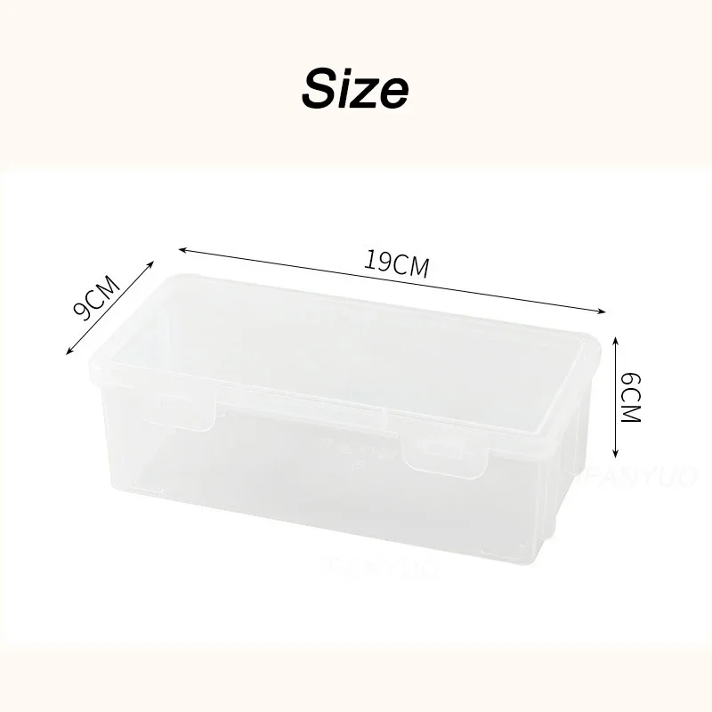 Clear Pencil Box pencil cases stationery box 1/3Pc Large Capacity Plastic Organizer Storage Boxes Bulk Stackable Design Portable Office Supplies For School