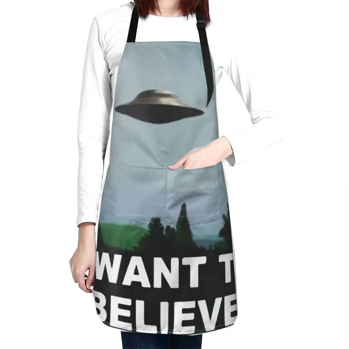 

The X Files - I want to believe Apron Waterproof Kitchen Apron For Women Barber apron Men's aprons