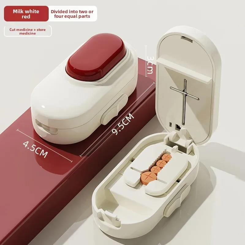 Quartering Pill Cutter Storage Box Portable Drug Tablet Medicine Dustproof thumbnail 4