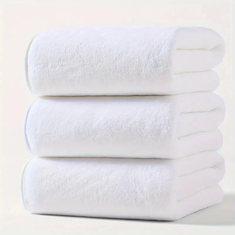 Coral Velvet Bath Towel Set Soft Absorbent Quick Dry Grey White_voghion.com