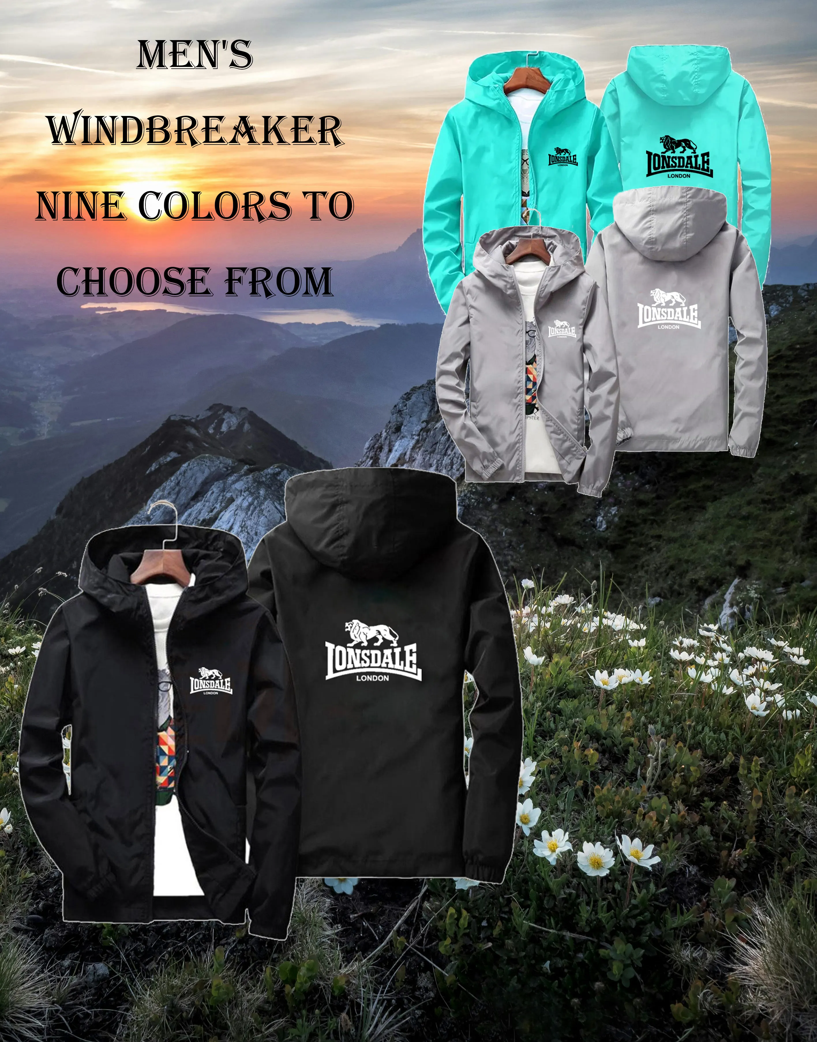 Men's and women's waterproof mountaineering jacket, sun protection windbreaker, camping mountaineering raincoat, unisex