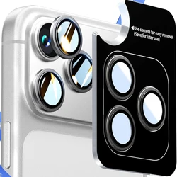 Premium Glass Camera Lens Protector Cover | Ultimate Phone Protection Accessory - 15pro and 15pro max (GRAY)