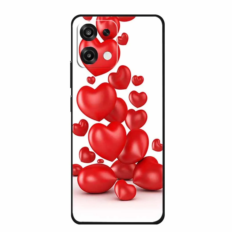 Slim Black Silicone Soft Phone Case with Colorful Design – Durable Back Cover
