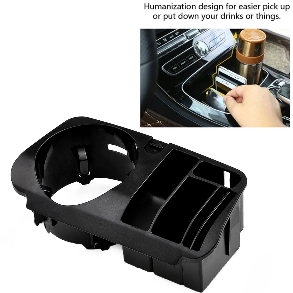 Car Central Console Storage Box Cup Holder Stand For Mercedes-Benz GLC X253-class 2015-2017 / E-Class W213 2016-2017