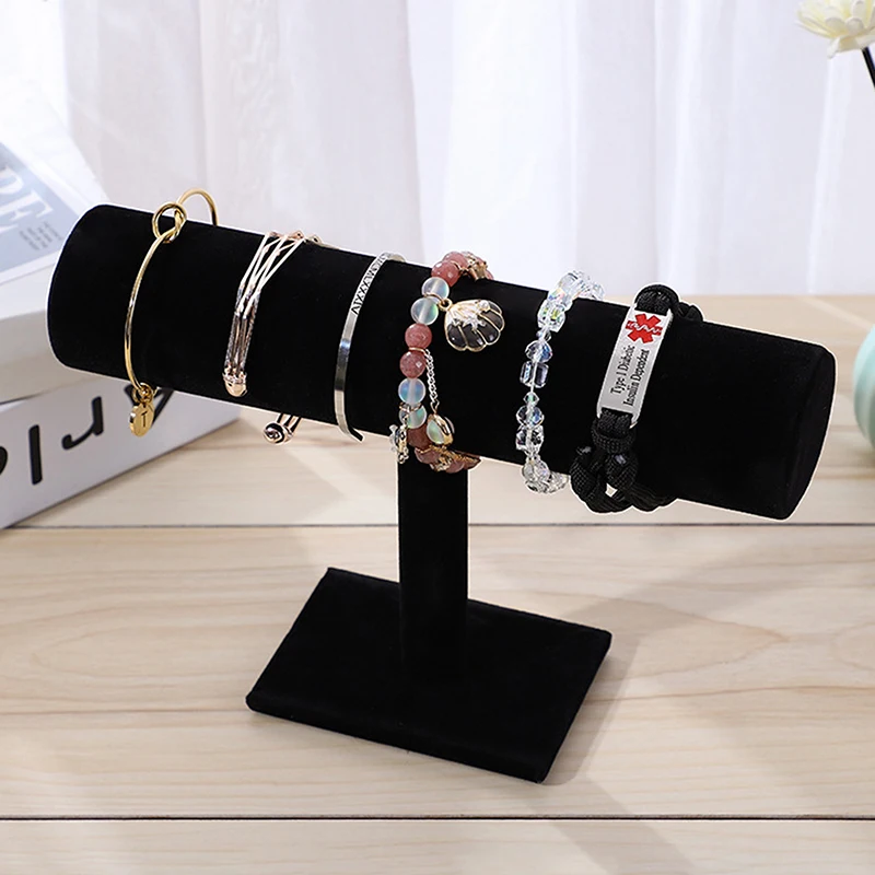 Bracelet Holder Grey Velvet Jewelry Display Stand, Detachable Bracelet Display Organizer Stand Jewelry Holder for Watch Display