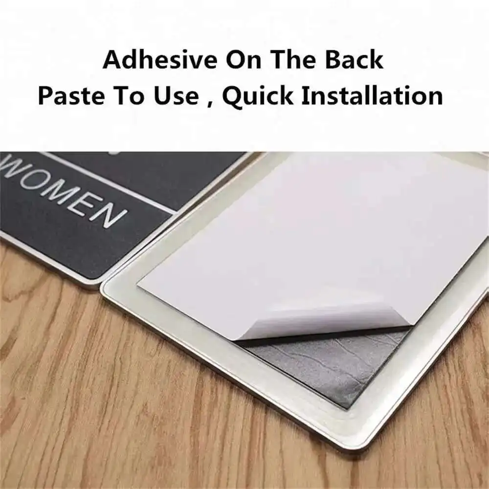 Toilet Doorplate Signs Creative Toilet Wall Sign Decor Door Signage Icon Door Wc Sign Plate