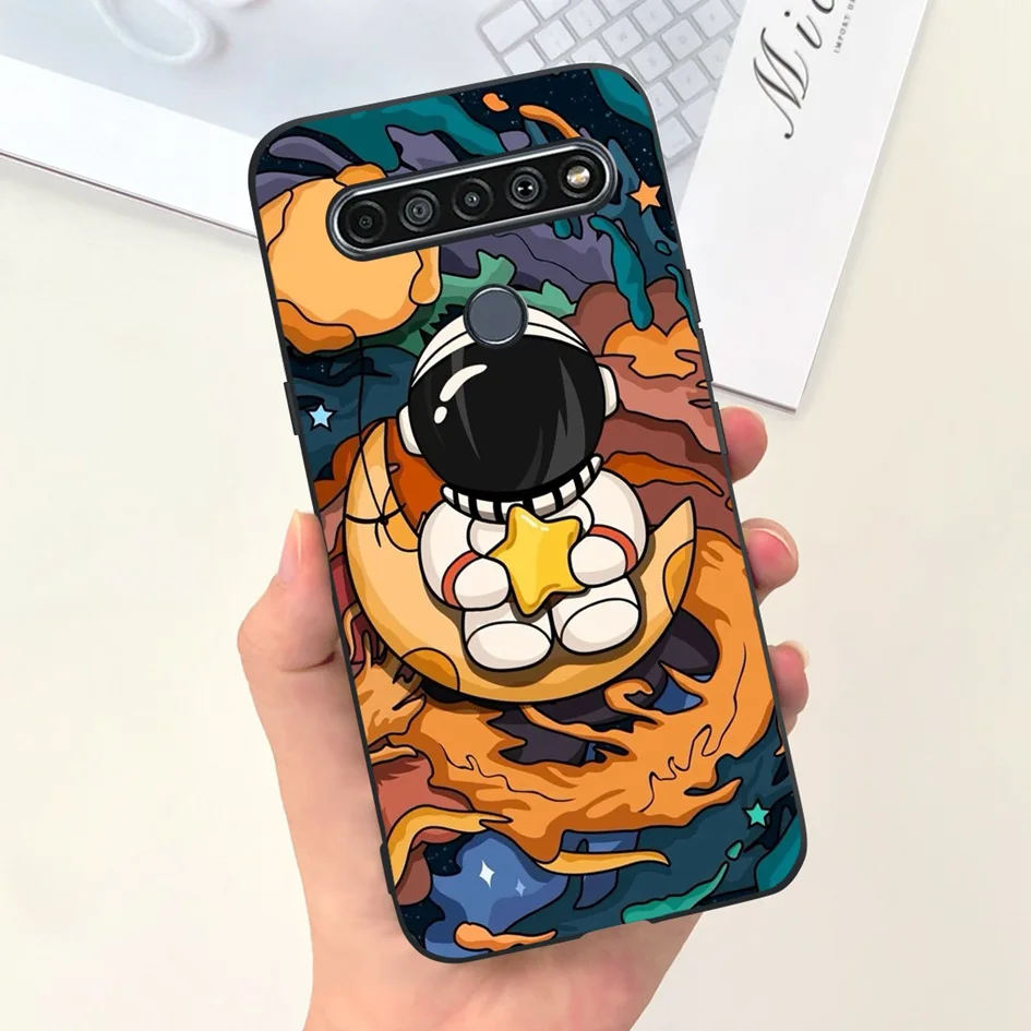 Cute Cat & Dinosaur Soft Black Silicone Shockproof Bumper Phone Case