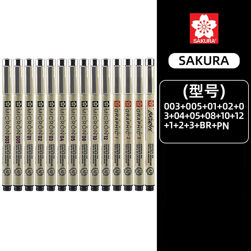 Fineliners Drawing Micron Pigma Black  Pencils Drawing Sakura Micron -  1pcs Sakura - Aliexpress