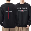 New York Printing Mens Sweatshirts Hot Sales O-Neck Black White Tops Man High Grade Clothing Casual Pullover Jogging Sweatshirts 3
