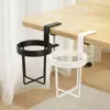 Home Clip On Table Cup Holder Horizontal Vertical Mount Anti Spill Office Desktop Mug Rack Metal Clamp Water Bottle Storage Tray 1