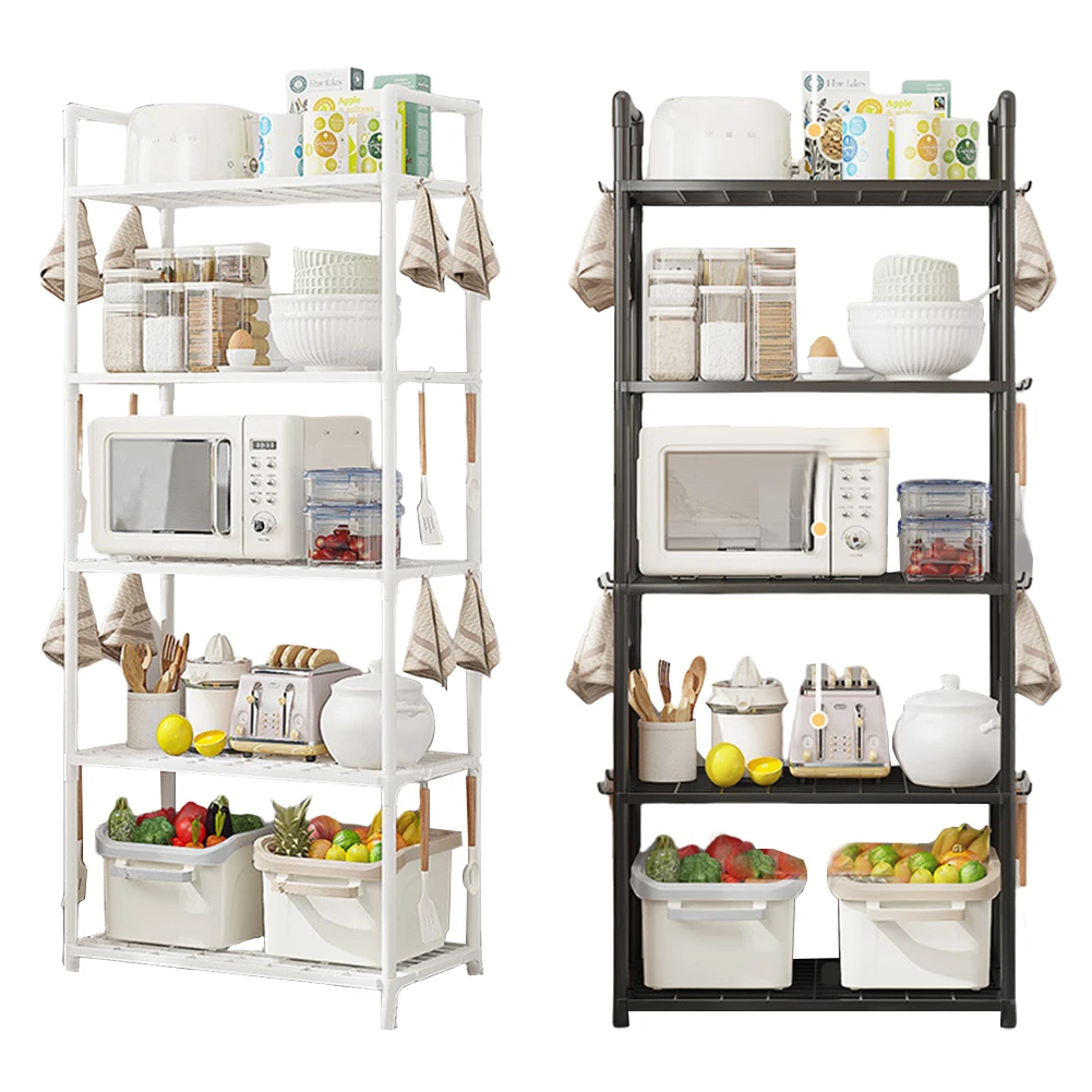 5 Tier Storage Shelves Adjustable Shelving Unit 66 Lbs Capacity Standing Shelf for Kitchen Pantry Closet Bathroom Laundry Garage 3