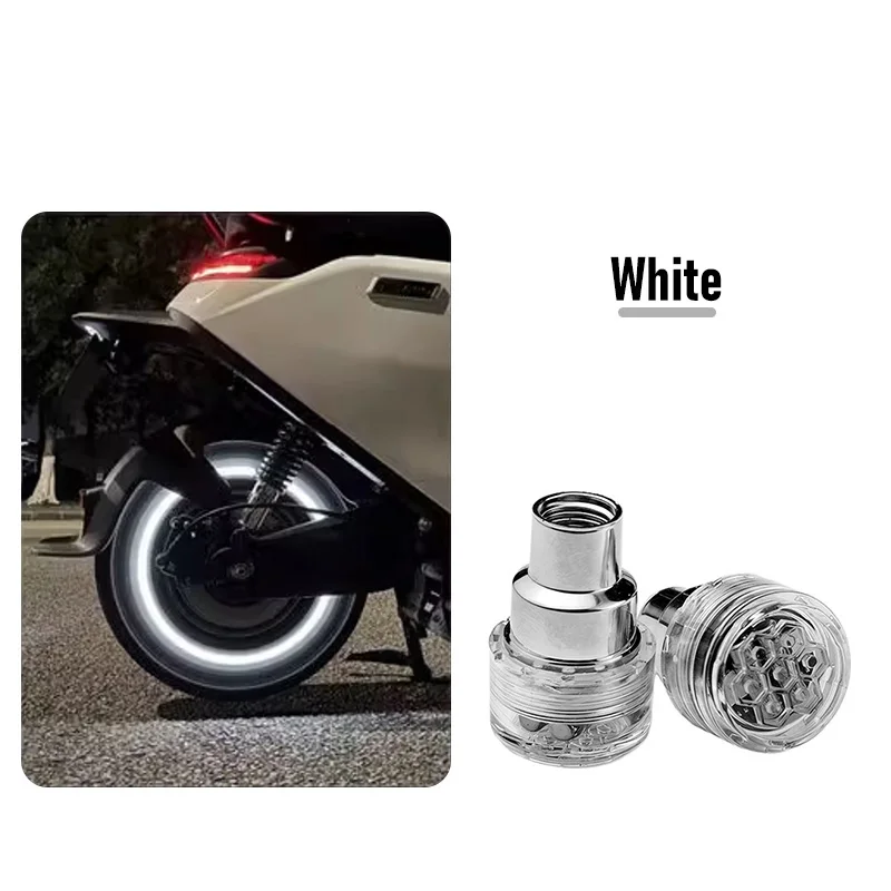 LED Motorrad Fahrrad Rad Leuchtstofflampe Reifen Ventil Licht Abdeckung Dekoration Neon Elektroauto Moto Modifikation Zubehör – Detail 8