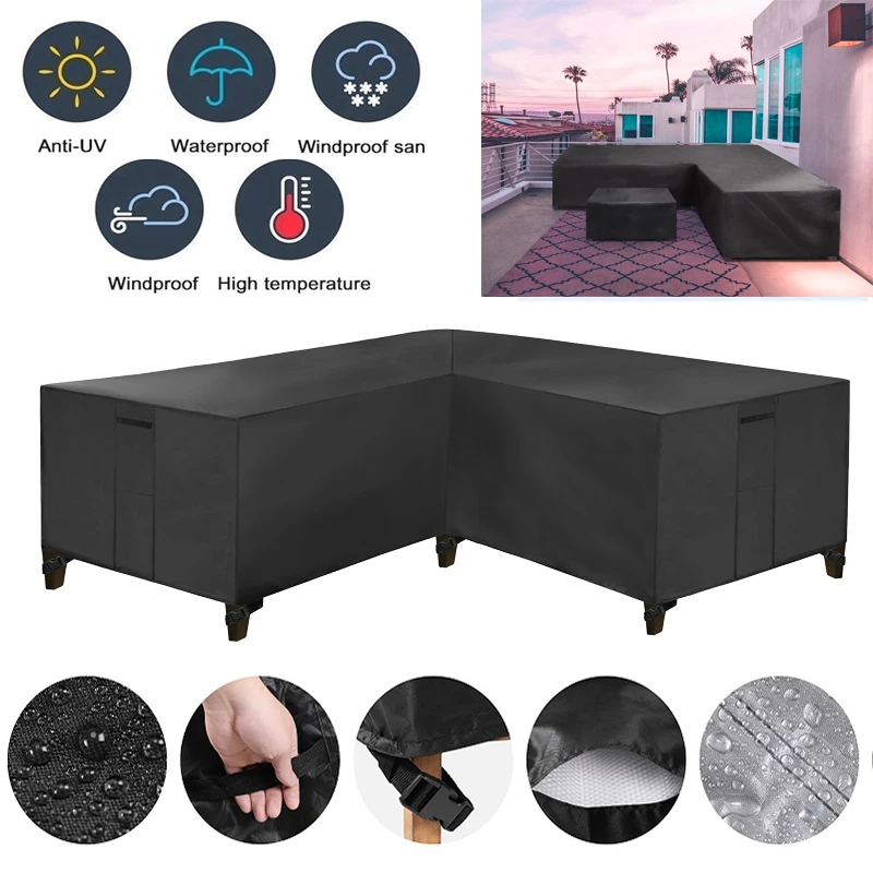 Funda de tela Oxford 420D para muebles de jardín, cubierta impermeable