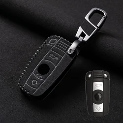 Premium Leather Car Key Case Cover - Luxury Protector Shell & Accessories (Black)