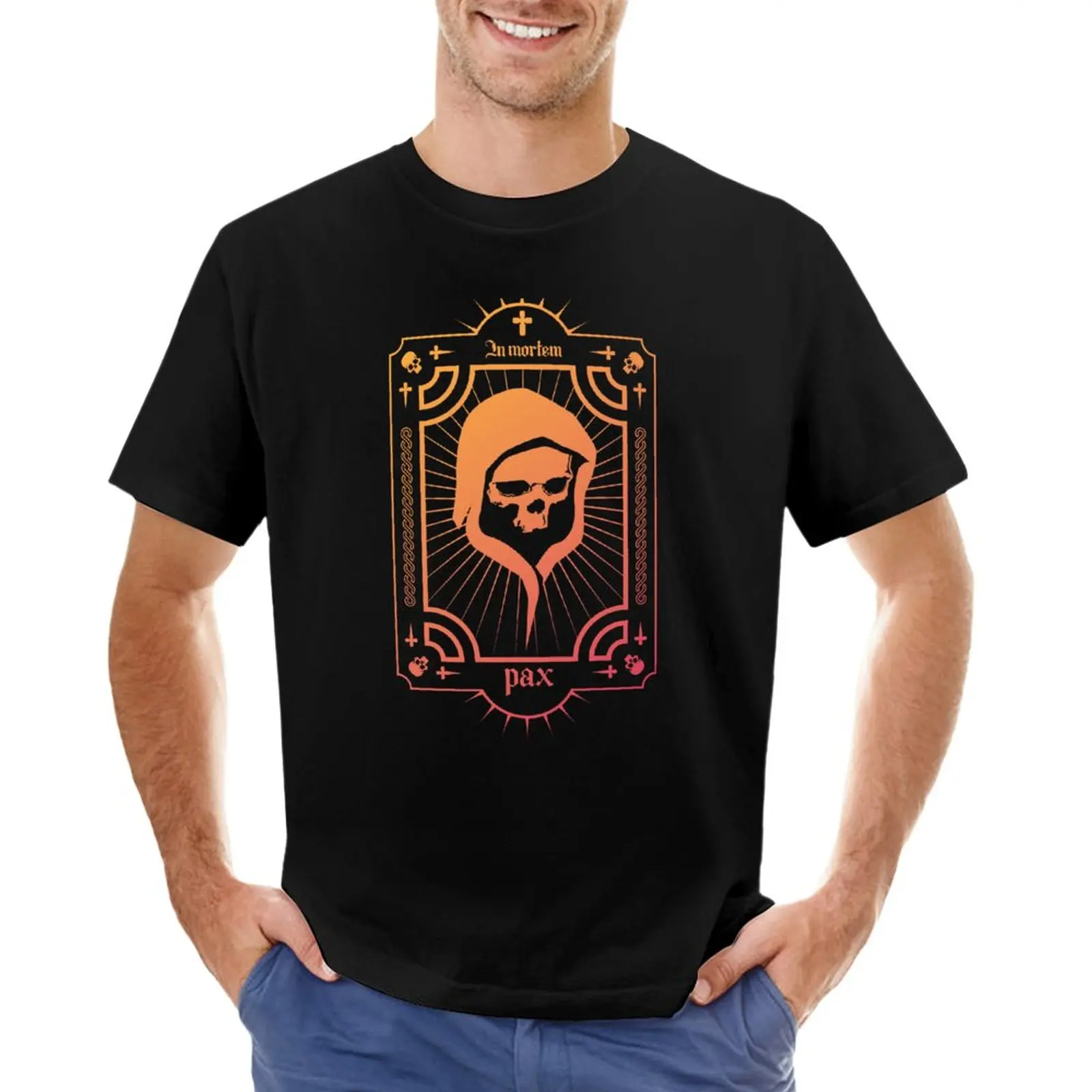 

Pax In Mortem Orange T-Shirt new edition t shirt custom t shirts design your own cute clothes T-shirt men