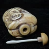 CULTUER ART 2.8” Old Chinese Hand Carved Animal Elephant Snuff Bottles Ornaments Collection desk Decoration gift 6