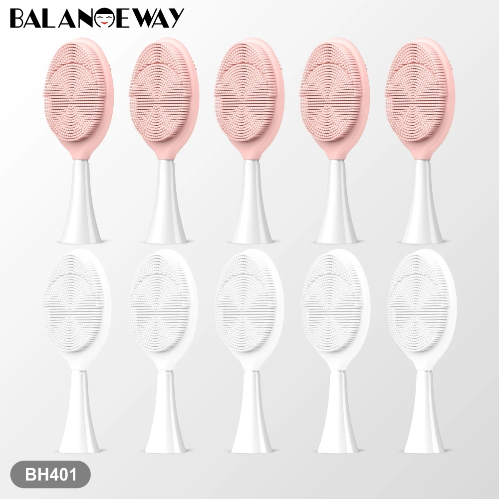 

Facial Skin Cleansing Brush Head BH401 Electric Replacement Toothbrush Heads Silicone Shrink pores Clean Skin Exfoliate