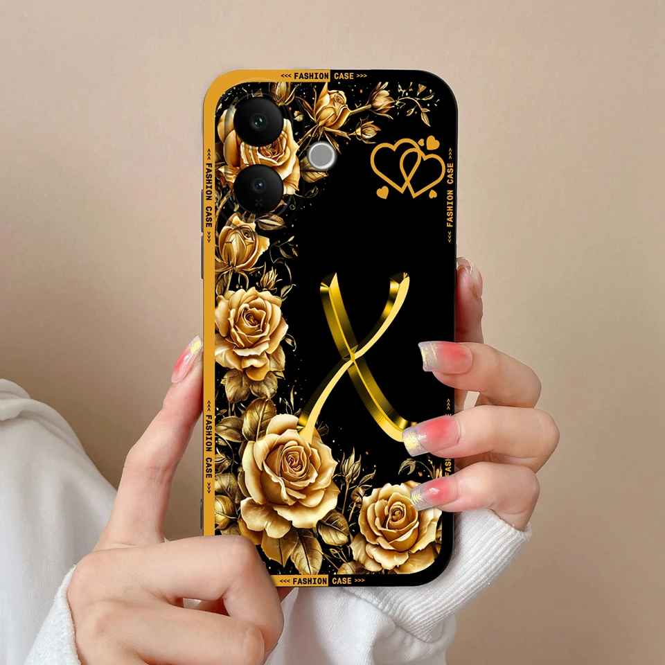 Elegant Flower Letter Design Phone Case - Beautiful Simplicity Collection