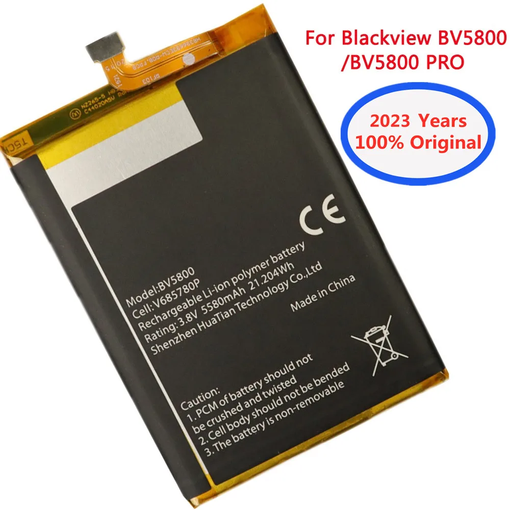 

2023 New 100% Original 5580mAh Blackview Battery For Blackview BV5800 / BV5800 Pro High Quality Battery Batteries +Tracking Code