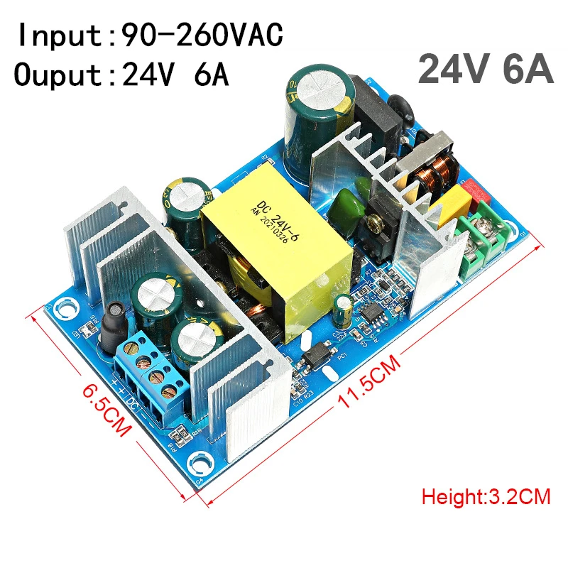 DC 24V 6A AC 90-260V блок питания