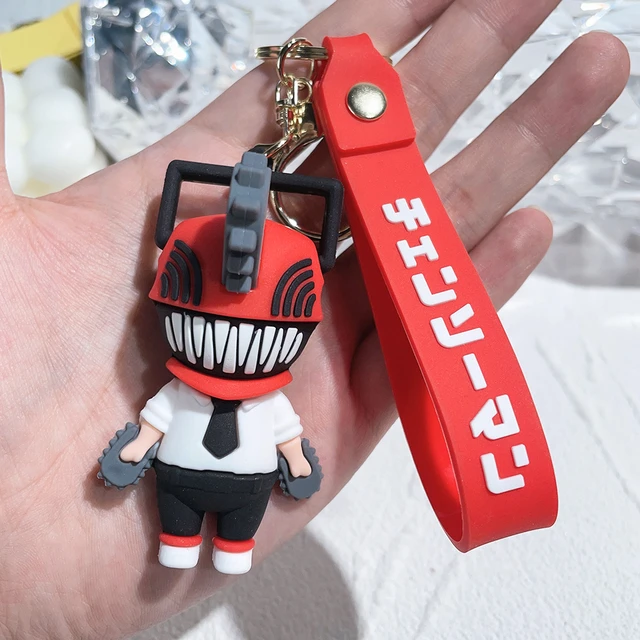 Anime Chainsaw Man Keychain Cartoon Figure Denji Pochita Metal Keyrings for  Backpack Accessories Ornament Car Key Pendant