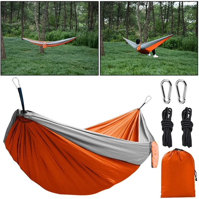 Lightweight Nylon Camping Hammock with Straps 2