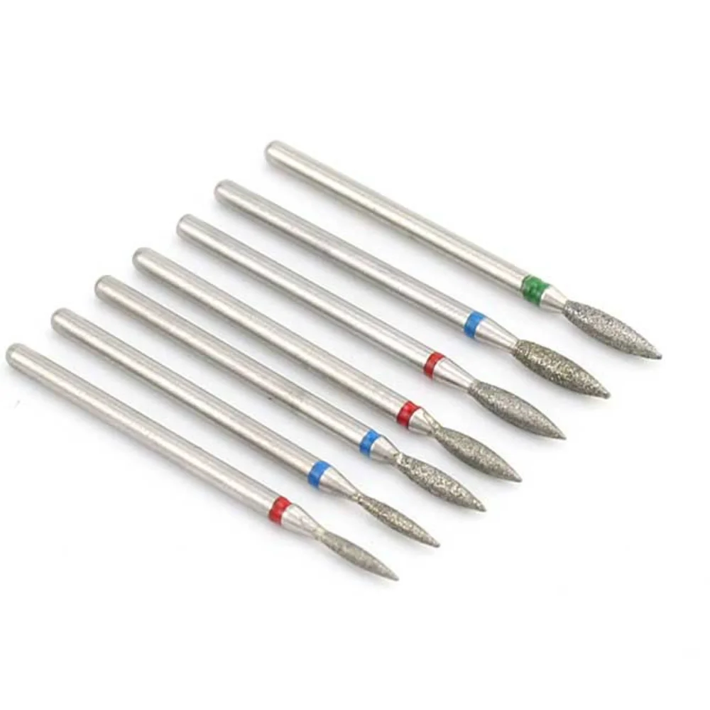 7pcs 다이아몬드 네일 드릴 밀링 커터 볼 전기 매니큐어 기계 로터리 버 네일 젤 큐티클 클린 액세서리