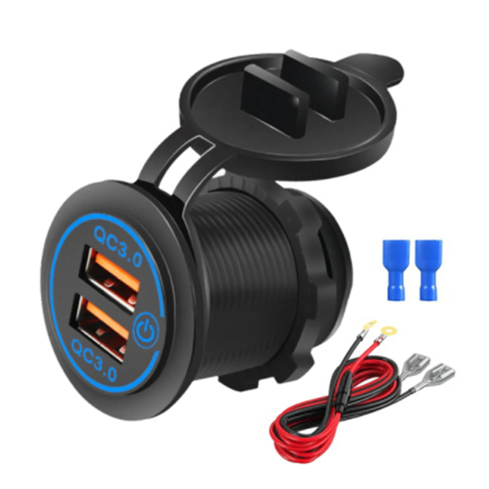 

Автомобильное зарядное устройство с двумя USB-портами, 12 В/24 В