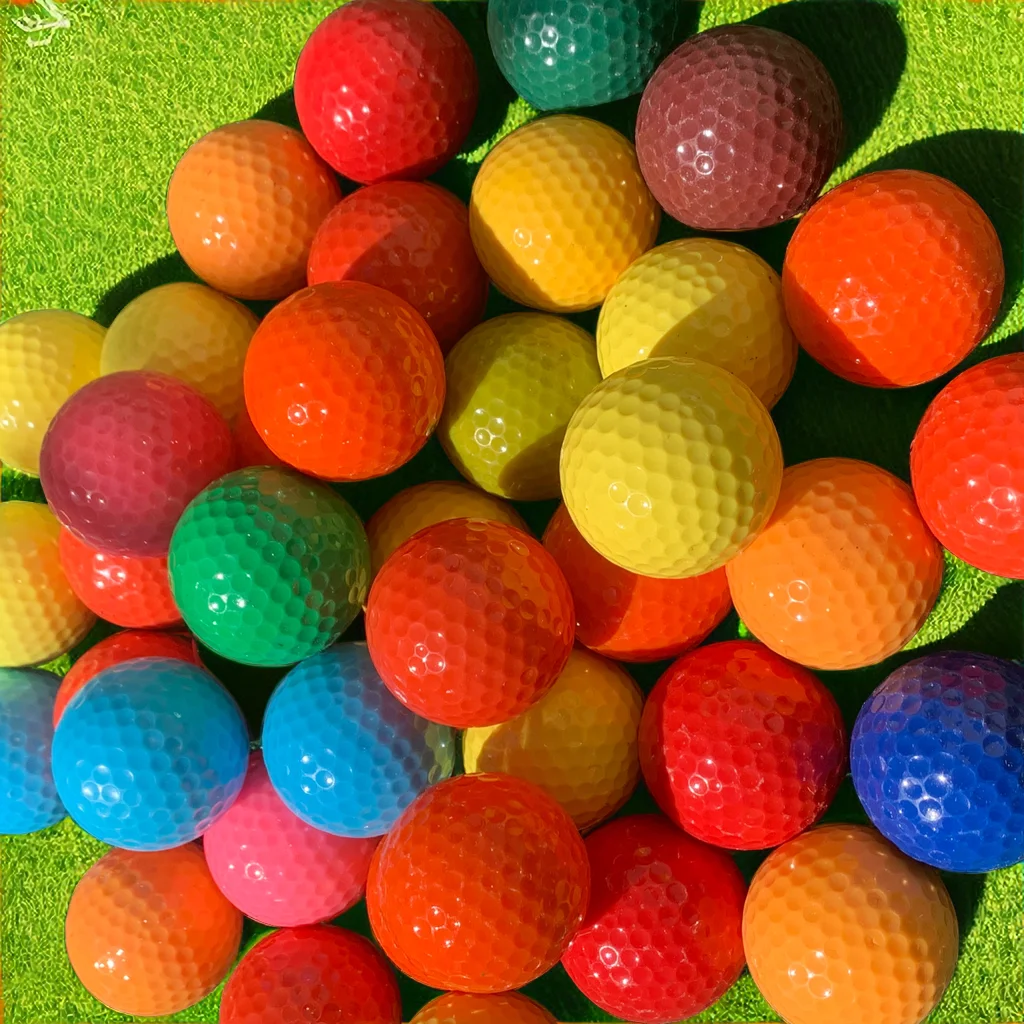 12 colored golf balls, factory tail goods, golf competition balls, two-layer balls, long-distance balls, random colors