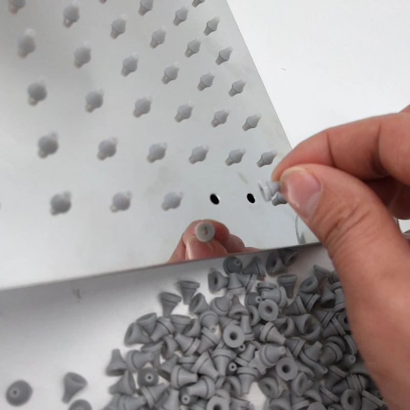100pcs/lot Shower Head Accessories Silicone Nail Tips Water Sprinkler Top Spray Accessories Parts Silicone Dispensing Granules 6