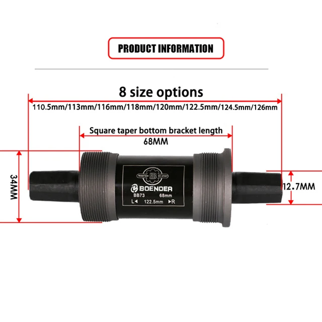 Per Diametro Telaio 68mm O 73mm, Conica Quadrata JIS - Foto 13