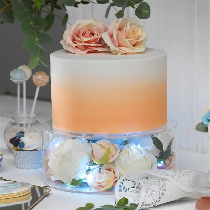 Round Acrylic Cake Display Board Cake Edge Smoother Scraper Tray Stand DIY Refillable Board Base Baking Decoration Tool cake decorating tools,cake stand