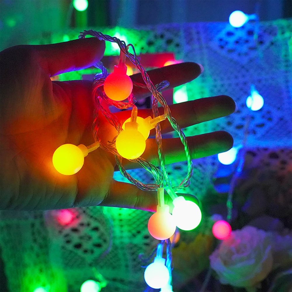 5V 1.5m 3m 6m10m Bubble Ball LED String Fairy Light USB/Battery Powered Warm White/RGB Wedding Christmas Party Home Decoration