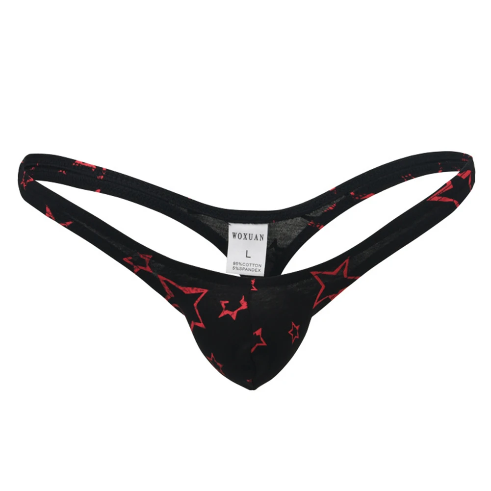 

Sexy Men Comfy Soft Thong Low Rise G-string Bulge Pouch Underwear Breathable Elasticity Bikini Underwear T-back Open Butt Briefs
