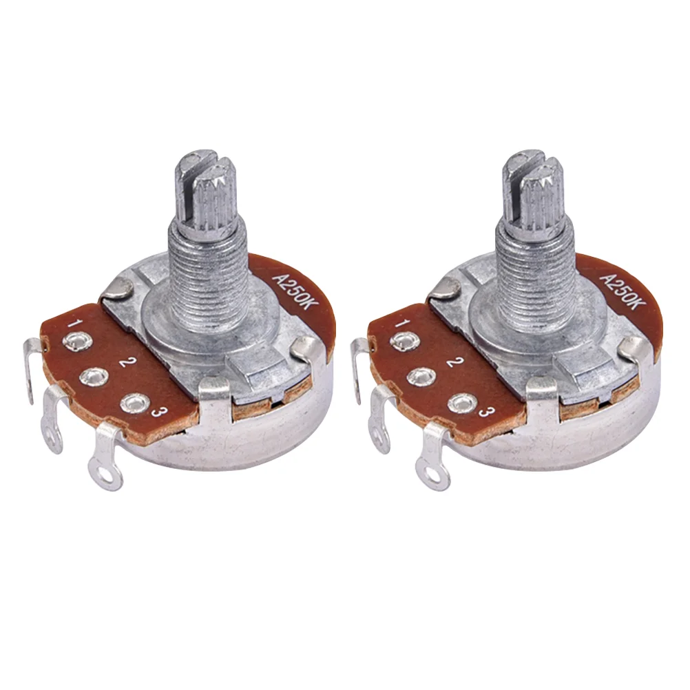 2 Pcs Shaft Guitar Potentiometer Amplifier Electric Audio Volume