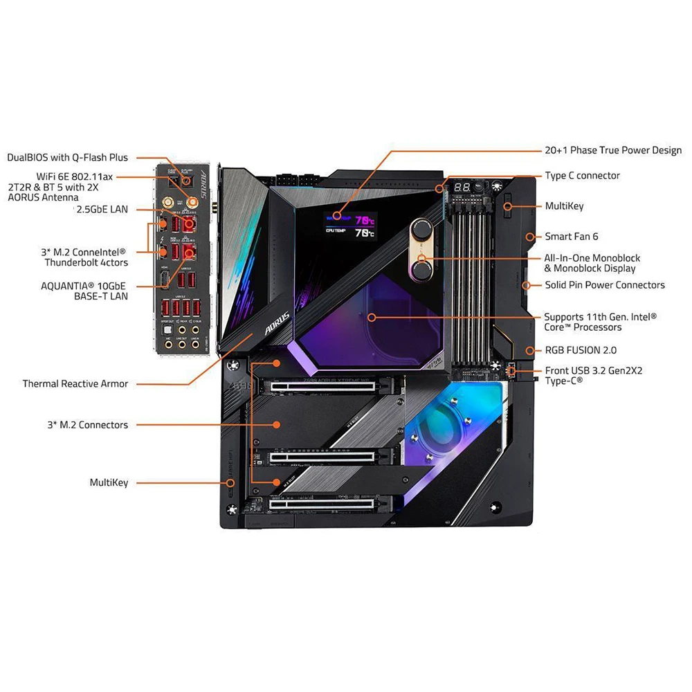 Desktop Motherboard Z590 AORUS XTREME WB LGA1200 4*DDR4