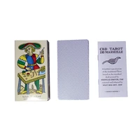 12CM Tarot De Marseille with Guide Book.tarot Cards for Beginners.Fate Divination 2