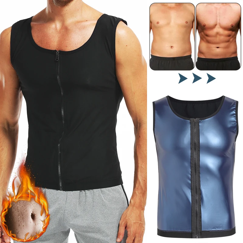 Men Abdomen Reducer Body Shaper Promote Sweat Sauna Vest Fitness Waist Trainer Belly Slimming Shapewear Fat Burner Corset Top 2pc пот сауна рукава рукава тела shaper тонкие руки термо жир burner похудение