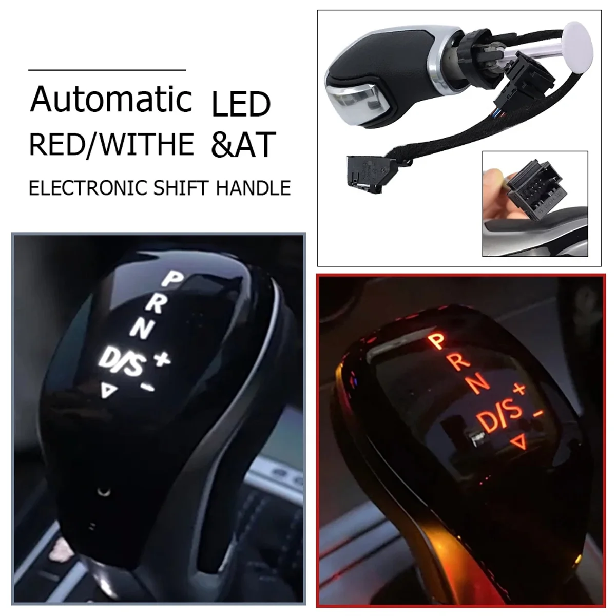 

White LED Gear Shift Head for Volkswagen CC Jetta Golf MK6 MK7 Tiguan Passat Sagitar Electronic Shift Handle