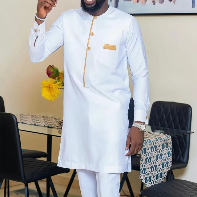 Chinedu Embroidered Dashiki Outfit - Image 4