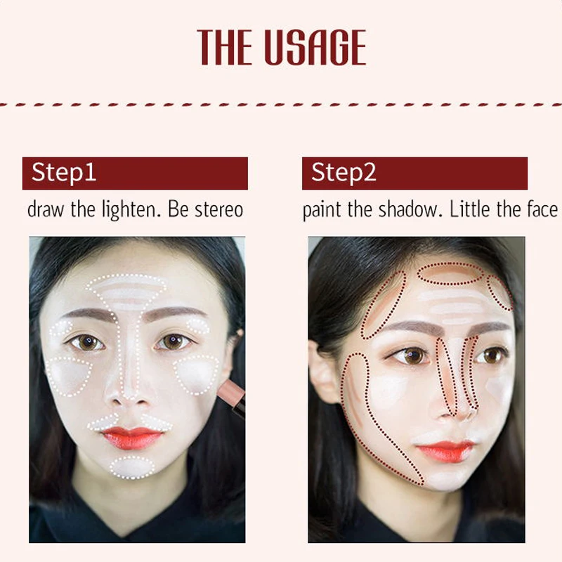 Facial Contouring Concealer Stick Makeup Lasting Smooth Matte Face Highlighters Shadow Correct Contouring Pen Beauty Cosmetics 5
