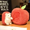 Cute Hedgehog Stuffed Animal Plush Doll in Apple Pillow, Cute And Soft Home Decor Dolls 3